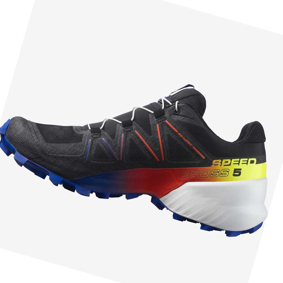 Tenis Para Trail Running Salomon SPEEDCROSS 5 RACING PACK Mujer Negros Amarillos | MX 2776KOR